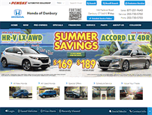 Tablet Screenshot of hondaofdanbury.com